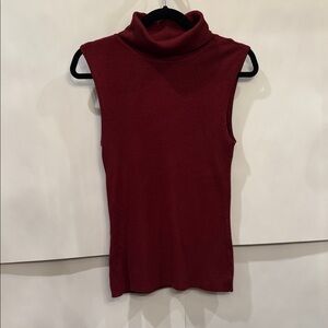 White House Black Market Burgundy Knit Top